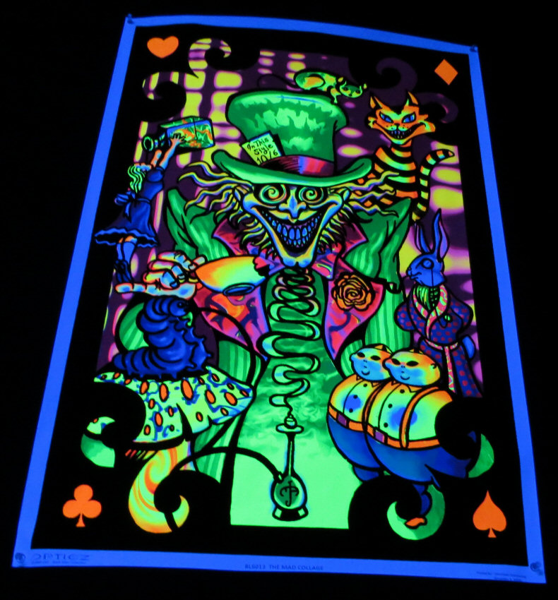 Blacklight Mad Hatter Poster