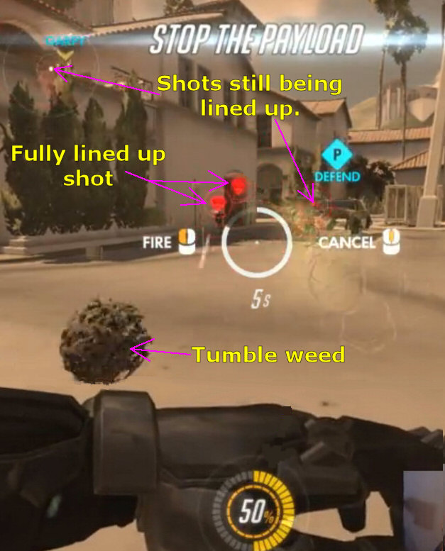 McCree's Deadeye ultimate - Red Skulls & Tumble Weed