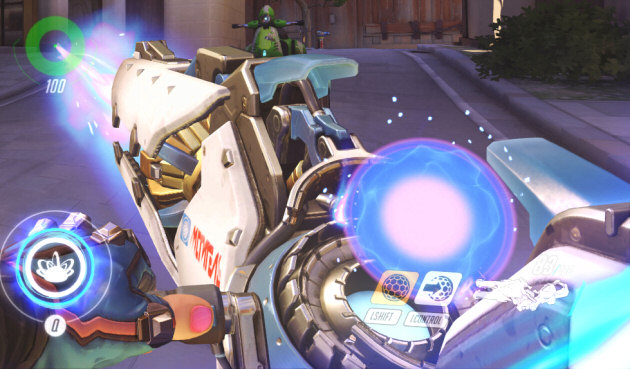 Zarya's Particle Cannon when fully charged.