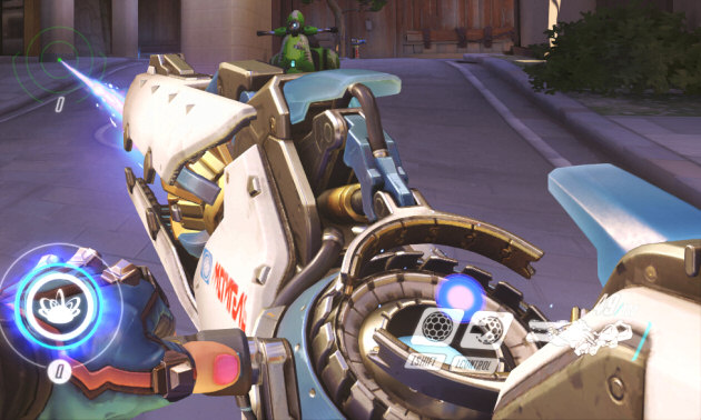 Zarya's Particle Cannon when not charged.