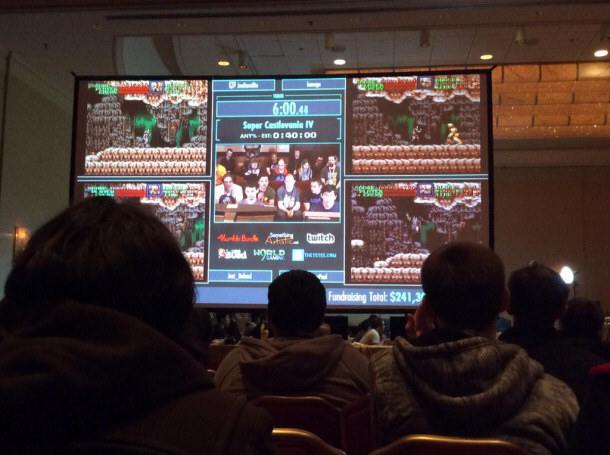 Castlevania 4 Big screen at AGDQ 2015